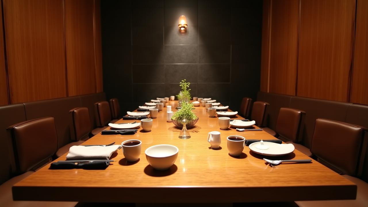 Steelfin Sushi の豪華なプライベートルーム